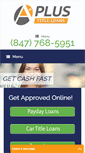 Mobile Screenshot of aplustitlepaydayloan.com
