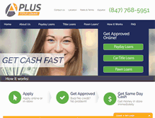 Tablet Screenshot of aplustitlepaydayloan.com